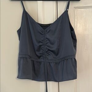 Abercrombie & Fitch Blue Ruched Tie Front Camisole